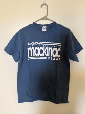 Blue Gildan Mackinac Island Short Sleeve Tee